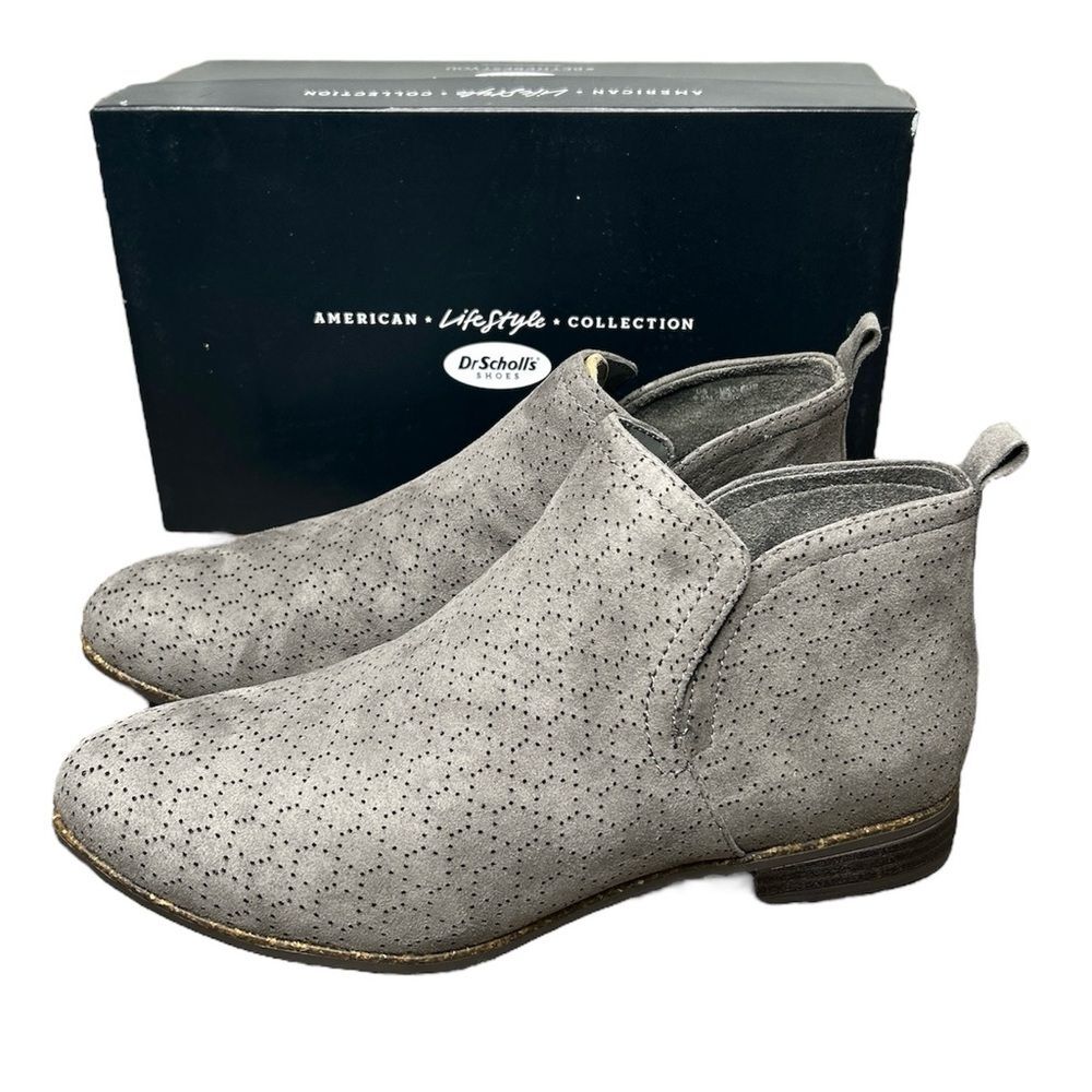 Dr. Scholl’s Rate Dark Gray Pull On Ankle Boots NEW Size 9.5 Shadow